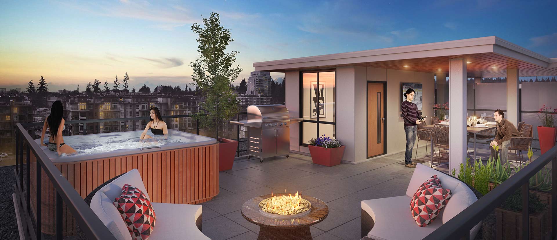 Rooftop access at our Virtuoso Vancouver condos